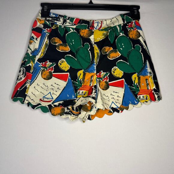 J Crew Women's Chino Fruit Pattern Retro Cotton Shorts Sz 00 - Picture 1 of 8